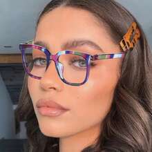 5 PCS Colorful Pattern Reading Glasses For Women Men, Oversized Square Readers With Spring Hinges, Fashion Print  (+1.00 To +4.00) - 彩色 - 查看 11