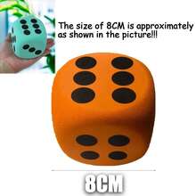 6 PIEZAS, Dados de espuma EVA extra grandes de 3,8/8 cm - Una herramienta de aprendizaje matemático de seis caras, utilizada como pelota antiestrés en el aula, un dado gigante de 6 caras extra grande, un juguete de aprendizaje educativo para aliviar la ansiedad, adecuado para juegos de mesa, portátil y ligero, es la opción perfecta para regalos de cumpleaños y vuelta al cole. Obtén tu número de la suerte.