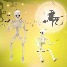 2 Pack 15 Halloween Skeletons Decorations Full Body MovablePosable Joints Skeleton Toys Indoor Outdoor Halloween Decorations Party Supplies