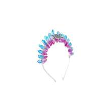 Bubbmi Raw Crystal Crown Headband Natural Quartz Rhinestone Tiara Hair Hoop Women Girls For Wiccan Goddess Cosplay Wedding Parties Photography{"Color_name":"MERMAID"} - NÀNG TIÊN CÁ - Xem 1