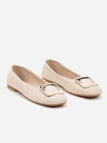 Soft Classic Ballet Flats Women's Casual Work/Office Spring/Autumn - Beige - View 5