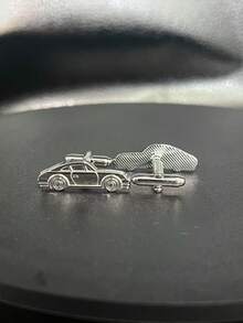 1 Pair Fashion Punk Cufflinks,Includes Football, Bicycle, Bullet, AK47, Ship Rudder, Antique Car, Playing Card, Golden Glass, Crown Designs, Suitable For Men's Formal Wear - Cufflinks - View 25