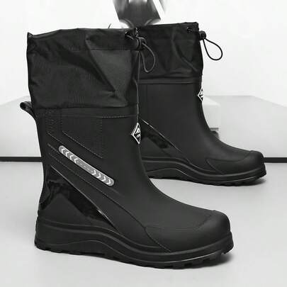 بوت مطر سميكة الأربعة مواسم مقاومة للانزلاق ومضادة للماء، مناسبة للأيام الممطرة والأنشطة الخارجية والصيد والاستخدام اليومي المتعدد