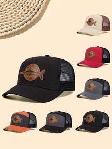 1 pieza Gorra de béisbol unisex con parche, sombrero de golf y pesca de verano de moda para protección solar al aire libre