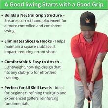 Grip Training Aid Swing Training Aid Proper Hand Placement Grip Consistency Portable Practice Improved Swing Rhythm Accuracy Skill Levels - Black - View 5