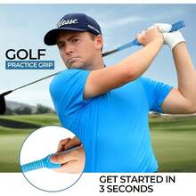 Right - Hand Grip Trainer U2013 Swing Training Aid Hand Positioning Anti - Slip Grip Trainer Beginners Pros Improve Accuracy, Power Consistency - Máy tập cầm gậy golf Sky Blue - Xem 9