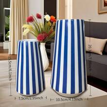 Handpainted Ceramic Flower Vase, Suitable For Desktop Floral Decoration