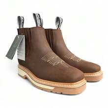 BOTINES DE TRABAJO CLASICOS PUREPECHA ULTRA COMODOS - Color caoba - Ver 4