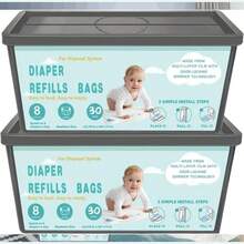 Bolsas de repuesto para cubos de paales 30 unidades compatibles con los cubos de paales Genie Easy Roll Signature y Platinum, con tecnologa de barrera olores de capas. - inicial - Ver 1