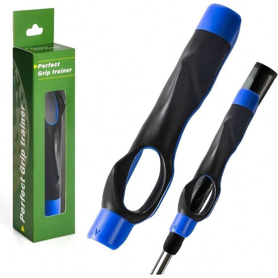 Grip Trainer Right Hand, Grip Trainer Club, Club Grips, Swing Trainer, Grip Kit - Lightweight Anti - Slip Training Aid, Corrects Hand Position Builds Muscle Clubs - Màu xanh lam - Xem 1