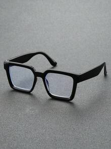 Men's Square Frame Blue Light Blocking Glasses, Suitable For Casual, Office And Party Accessories - 彩色 - 查看 6