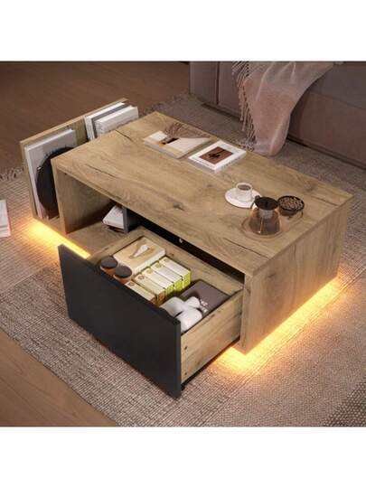 Multifunctional Retro Sideboard Roomdivider Integrated LED Lighting Zeitloses Holz Metal Mit Cleverem Stauraum Für Individuall Dimmbares Wohlfühl Ambiente view 8