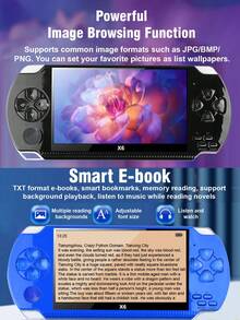 1台4.3英寸屏幕掌上游戏机，FC高清卡，GBA模拟器，双摇杆，口袋街机，经典复古电子玩具，迷你怀旧摇杆，彩色显示屏，内置10000款游戏，支持电视连接，支持音乐/视频/照片播放 - 彩色 - 查看 12