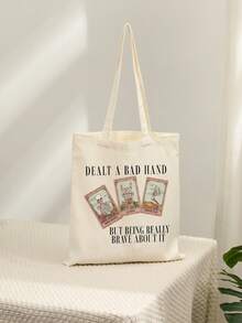 1 Pc The  Cat Version Pattern Tote Bag Shoulder Bag For Travel Daily Commute Women's Reusable Shopping Bag, Best Gift For Her,  Folding Shoulder Bag Summer Beach Holiday Bag  Merch