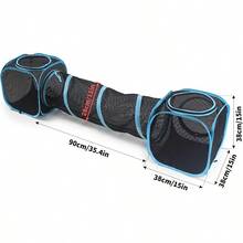 INTURN Cat Furniture Tent For Indoor And Outdoor Playpen Portable Cat Tunnels Outdoor Kennel 2 Cube + Tunnel - 2CubeTunnel - View 3