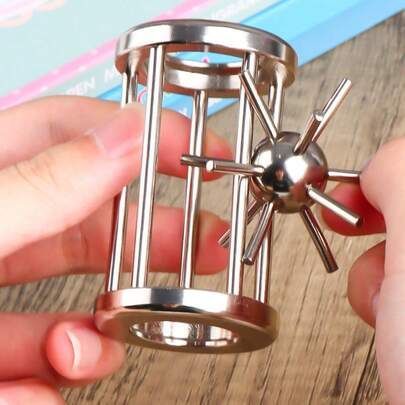 Classic Golden Cage Puzzle, Brain Teaser, Great Gift