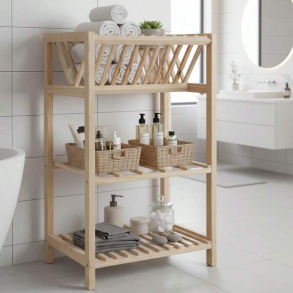 ARISE - Estantería de Madera 56*33 cm, Organizador de Almacenamiento para Hogar, Oficina y Cocina, Estante Multifuncional