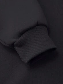 Mädchen-Sweatshirt aus Baumwolle mit überschnittenen Schultern, dicker Stoff, warm und verdickt, Rundhals-Sweatshirt für Herbst und Winter, lockeres, lässiges Sweatshirt, lange Ärmel, geeignet für Kleidung bei kaltem Wetter