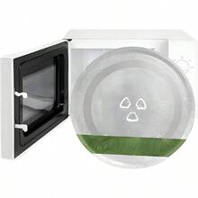 31.5cm 12.4 Plato de vidrio para microondas, charola giratoria resistente al calor, accesorio para calentar comida, apto para lavavajillas, placa de microondas 31.5 - 30,5 centímetros - Ver 2