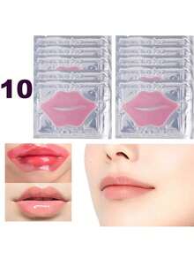 Kit com 10 Máscaras Labiais em Gel Máscara De Boca