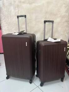LARGE 40kg Travel Suitcase Large For Buses 360° Wheels POLYPROPYLENE Material - Brown - View 1