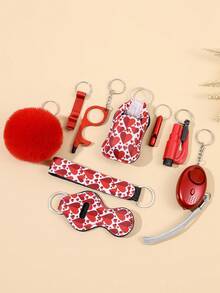 9 piezas Llavero con estampado multifuncional - Plateado - Ver 5