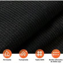 Malla Sombreadora, Toldo Rectangular, Lonas para Exteriores, Sombra Toldo para Jardin, 98 Sombra Exterior, Polietileno Alta Densidad para Patio Jardn, Piscina y Actividades al Aire Libre Negro, 4*6 - Negro + 4*6 - Ver 3