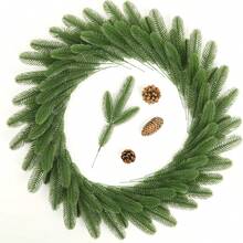 5 قطع من أغصان الصنوبر الاصطناعية لزينة عيد الميلاد، نباتات اصطناعية، أغصان أوكالبتوس مزيفة لباقات الزفاف وديكور المنزل والغرف، ديكور الربيع والصيف