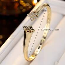 1 szt. Delikatna bransoletka z kwiatowym elementem w stylu vintage, nowa luksusowa biżuteria niszowa