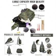 # B Bolso bandolera verde para mujer y hombre