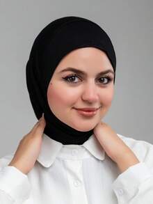 1 pièce Foulard long à double couche en tissu soyeux et doux de couleur unie, idéal pour la vie quotidienne et les sports de plein air