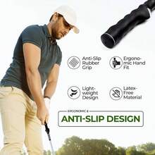 Right - Hand Grip Trainer U2013 Swing Training Aid Hand Positioning Anti - Slip Grip Trainer Beginners Pros Improve Accuracy, Power Consistency - Dụng cụ tập cầm gậy đánh golf màu đen - Xem 5