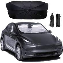 2025 Paraguas para parabrisas de coche, plegable, bloqueador de calor y, visualizacin frontal para coches, SUV, camiones, fcil de instalar, 55x 31 pulgadas, altamente duradero - Plata/Negro - Ver 2