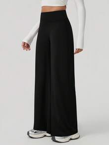 NcmRyu 1Pc Women High Waist Loose Wide Leg Sports Pants Tights