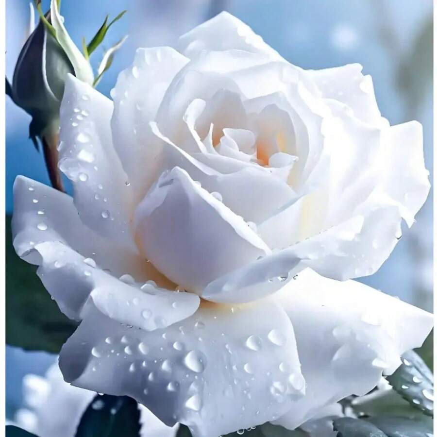 168 piezas de plantas de semillas de rosas blancas atraen abejas, mariposas e iris dorados Fragancia Jardín Decoración de paisaje en macetas Cama de flores al aire libre 100 tipos de flores - 168 - Ver 1