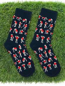 4 Pares de Meias de Golfe Engraçadas - Meias de Bola de Golfe Zangada - Presentes de Golfe Novidade para Homens, Azul Robin, Meias Engraçadas, Presentes de Meias Esportivas para Homens que Têm Tudo, Presentes para Ele, Presentes do Dia dos Namorados