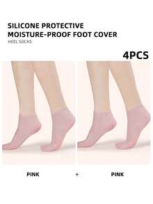 2 Pairs Of Waterproof Beach Socks, Soft Sole Snorkeling Swimming Diving Socks, High Elastic Crack-Proof Moisturizing Socks, Unisex Silicone Casual Socks, Women's Dry Cracked Feet Silicone Moisturizing Socks, Soft Gel Rubber Socks, Women's Foot Care Spa Foot Silicone Socks For Dry Cracked Heels And Softening Rough Skin, Calluses (1 Pair)