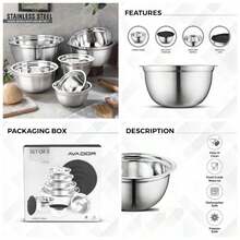 Tazón para mezclar de 7 piezas con tapas