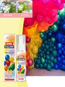 DOWMOO 1 pieza Spray brillante para globos, mejora el ambiente de los globos y tiene un efecto de larga duración, creando un spray texturizado de alto brillo. El spray de globos de alto brillo realza el brillo de los globos con un efecto de larga duración. - 120ml - Ver 1