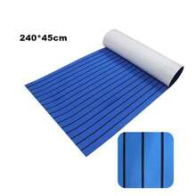 240*45cm EVA Foam Imitation Teak Ship Anti Slip Self-Adhesive Marine Deck Floor Mat DIY For Boat Yacht Anti UV Shock Absorption Carpet Flooring - Black Blue - View 7