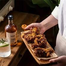 Cutting Board With Handle - Chopping Board, Natural Wood Grain Serving Board, Suitable For Cheese, Charcuterie, Bread And Fruit | Essential For Holiday Kitchen And Dining, Holiday Meal Necessity | Stylish Display | Natural Wood Grain