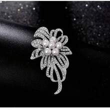 Fashionable Corsage Women's Cardigan Sweater Coat Brooch Suit Large Pin  Korean Rhinestone Flower Accessory - 1 - View 4