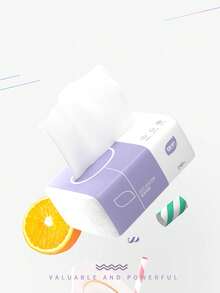 6 Packs/Set Plant Care Facial Tissues, 4-Ply Large Pack Tissue Paper, Economical Household Napkin Tissues - Multicolor - View 8