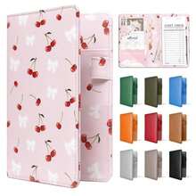 Mymazn Server Books For Waitress Book Waiter Book, Serving Book With Money Pockets, Cute Waitress Accessories Fits Server Apron, Pink Cherry - Grey - View 1