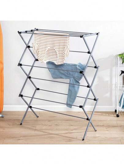 Un séchoir à linge sans installation en une seconde, sur pied, pour balcon, séchage de couettes, refroidissement domestique, séchoir à linge télescopique, pliable, épais, simple pour chambre à coucher