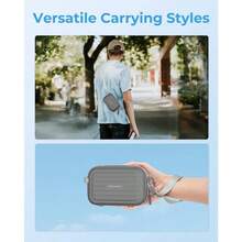 - Funda para cmara digital, impermeable y protectora, bolsa para cmara pequea con 2 formas de transporte, bolsa ligera para cmara ELPH 180190 DSCW800DSCW830 - Gris - Ver 8