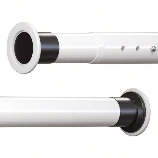 Oxdigi Room Divider Tension Curtain Rod Long 141.7161.4 Inches Large No Drilling Adjustable Window Curtain Rod For Bethroom Shower Indoor Decor Cream White