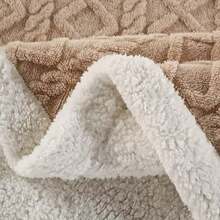 Boreal Diamond Plush Premium Double-Sided Ribbed Double Blanket With Sherpa - Red - View 6