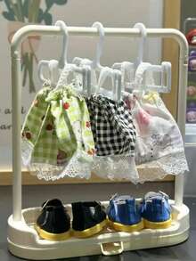 For Labubu 1-12pcs Multifunctional Plastic BJD Drying Rack For 15-17cm Doll Clothes, Adjustable Clothes Storage Hanger, White Shoe Rack, Accessory Display With Non-Slip Base And Kitchen Water Filter Function, Ideal For Collectors And Enthusiasts, Perfect For Beauty Egg Drying, Kitchen Supplies Storage, Grain Storage Box, Birthday Christmas Halloween Wedding Decorations, Fall Decor Party Favors For Adults And Seasonal Home Display