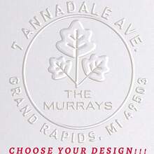 Address Embosser Seal Stamp Personalized Customized Monogram Wedding Invitiations 1 X 5/8" Design 4 - As Pic - View 3